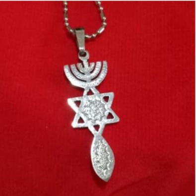 Kalung Mesianik Yahudi Israel Monel Anti Karat Souvenir Kristen Profetik Bahtera Mahanaim