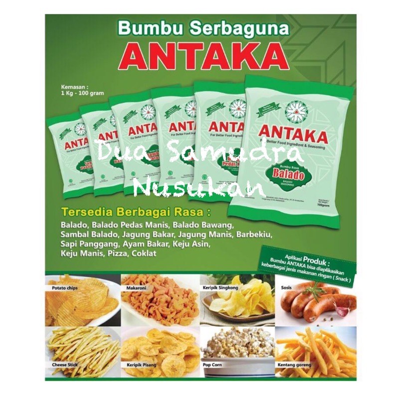 

(B-20) ANTAKA Bubuk Tabur 100 gram dan tum tum balado bbq chili