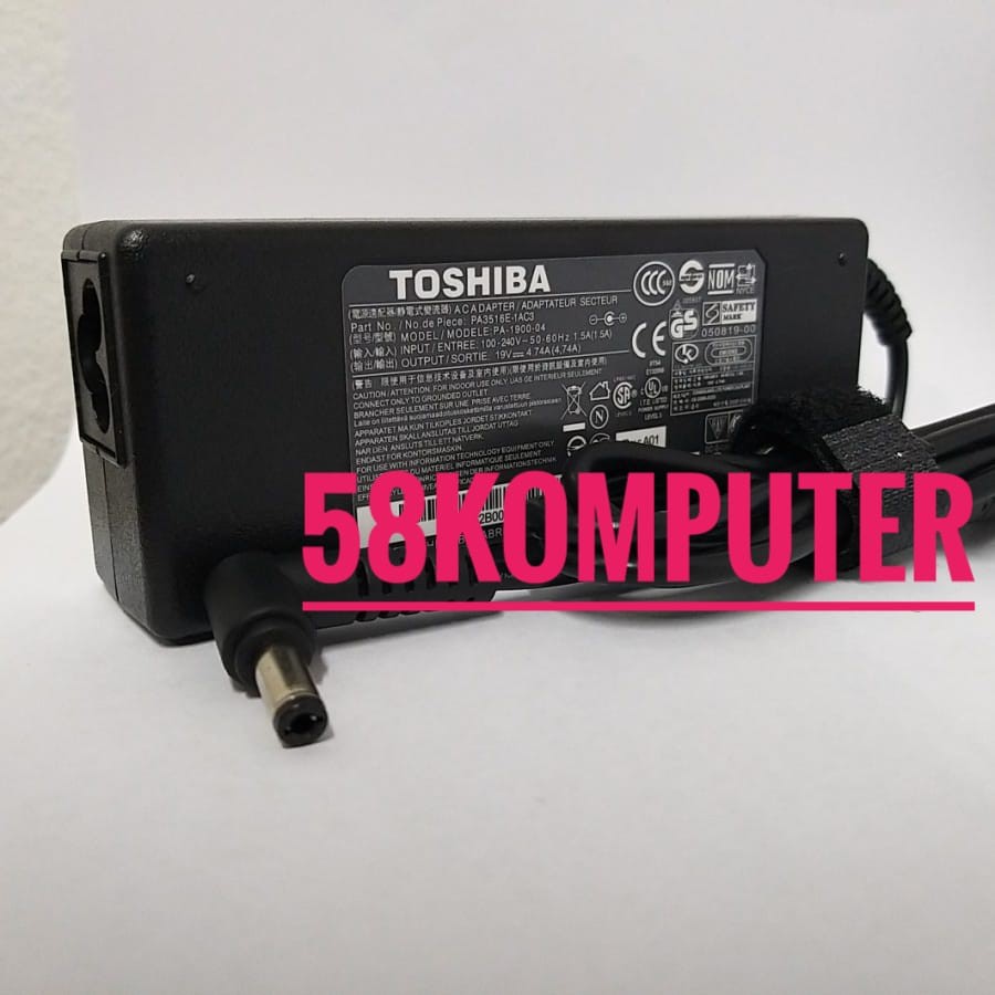 Adaptor Laptop Toshiba S1651 Charger Toshiba 19V 4.74A 90W M05 M30x M35X-149 M35X-1491 M35X-1492 M35X-S109 M35X-S111 M35X