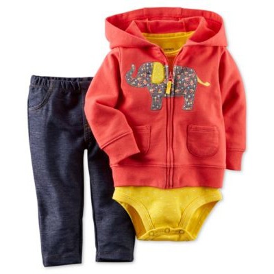 Carter Carters jacket set romper hoodie 3in1 3 in 1 Girl Perempuan