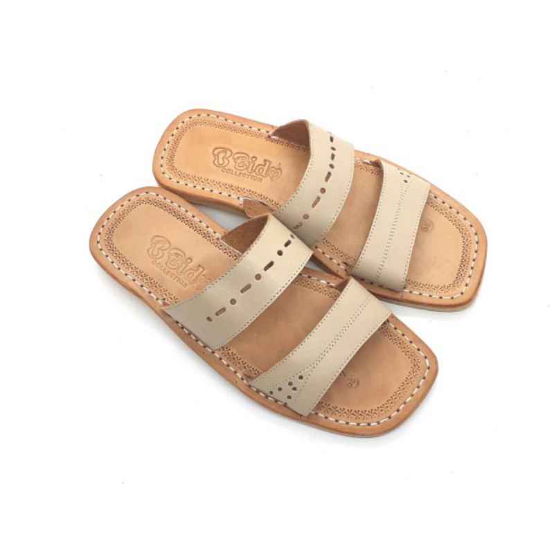 SANDAL WANITA KULIT ASLI BIDO ORIGINAL BAN DUA SELOP GAYA TRENDY KEKINIAN TERBARU TERLARIS