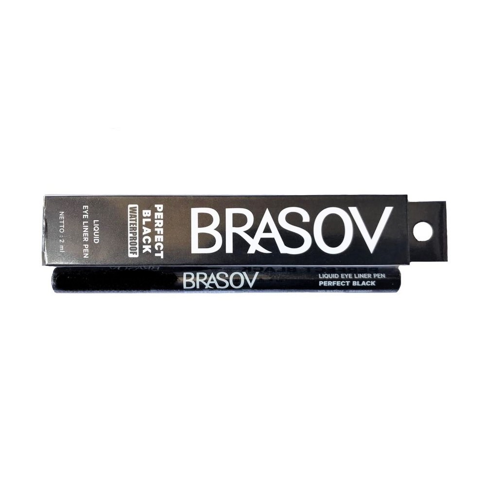 BRASOV Eyeliner Liquid Pen Black Waterproof - Perfect Black 2ml