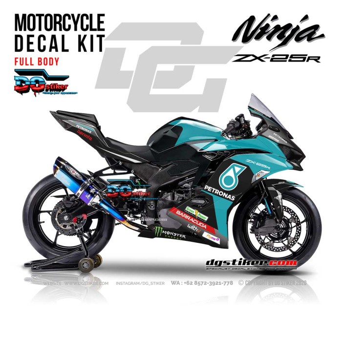 Decal Sticker ZX25r Hitam SRT Petronas