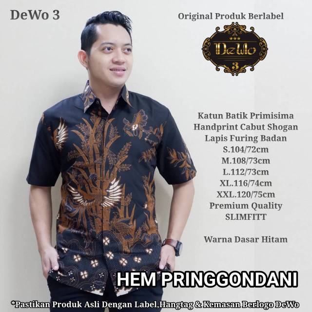 Hem pringgondani / New batik / Atasan Batik / Batik cowok /Batik terbaru /hem cowok /  katun batik