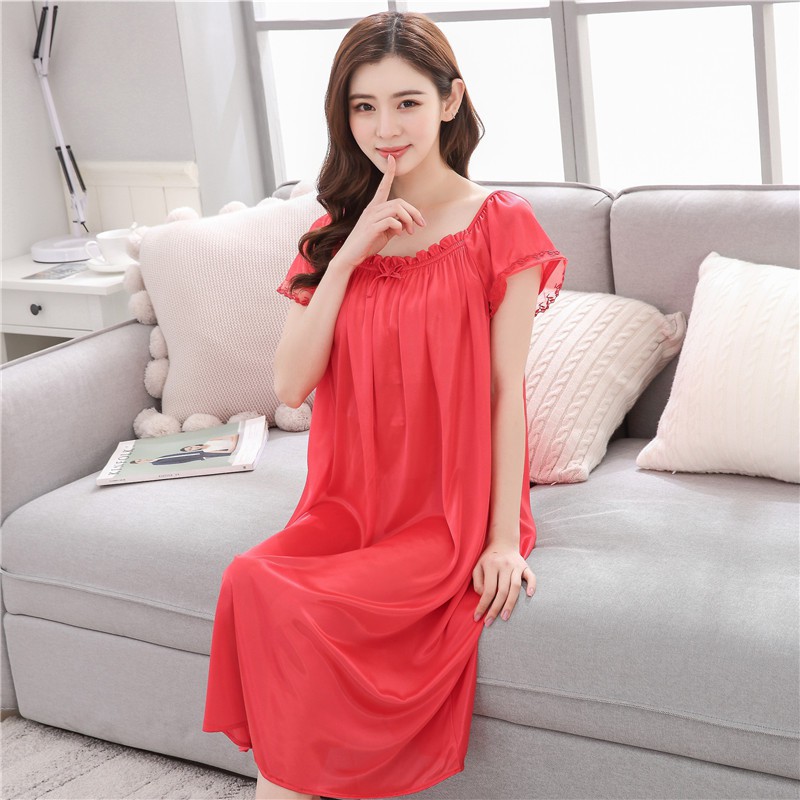 Baju Tidur Satin #826 Pakaian Wanita Women Silk Korea Fashion Piyama Pyjama Korean Style High Qualit