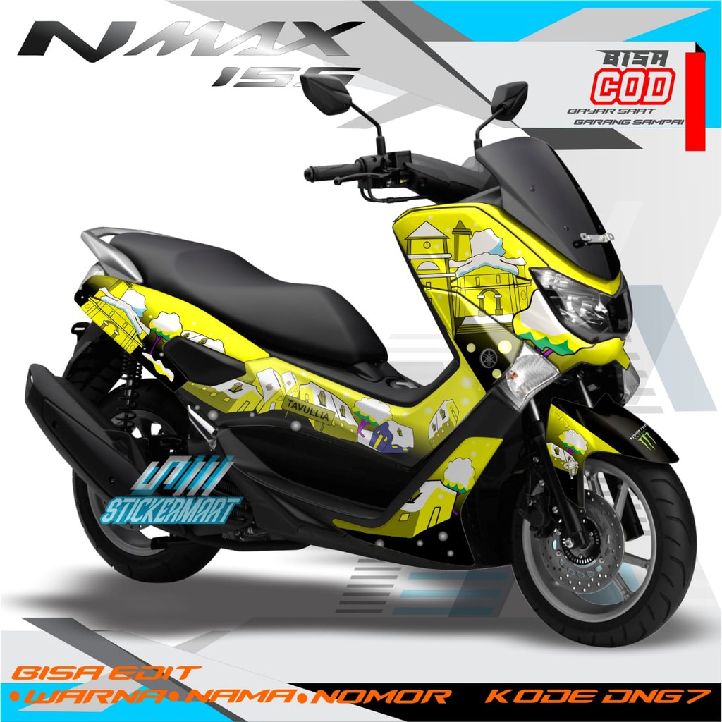 Sticker decal full body Yamaha Nmax Tavullia Kuning