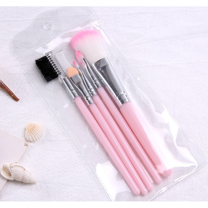 Make Up Brush 5 In 1 / Kuas Make Up isi 5 / Alat Make Up / Set Make Up Brush / Set Kuas Wajah 5in1