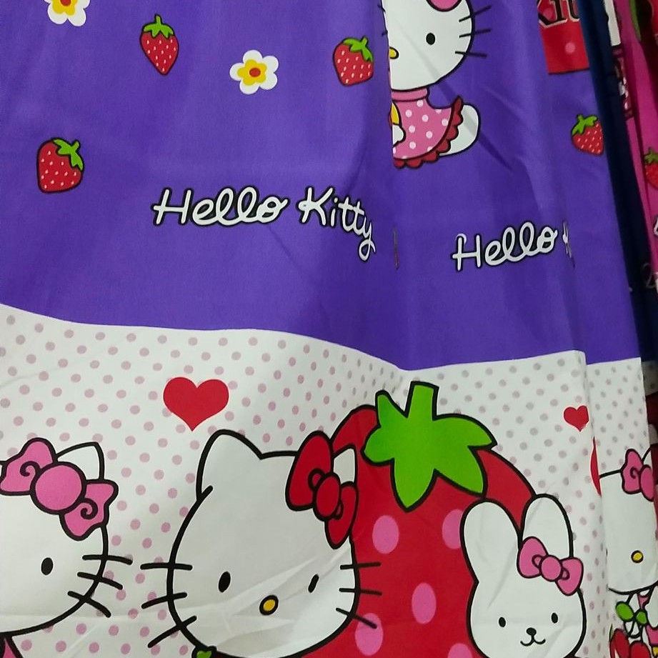 [HUSNA COLLECTION] GORDEN SMOKRING MOTIF HELLO KITTY PINK TERBARU