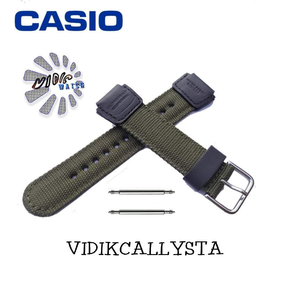 Strap nylon Tali jam Canvas Casio AW80 AW81 AW82 AW 80 81 82 AW-80 AW-81 AW-82 Original OEM