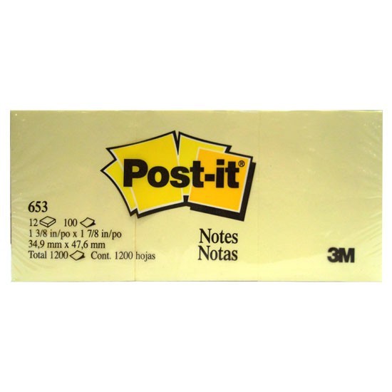 

[ PACK ] Post It Sticky Notes Memo Polos 653 - 3M MURAH!