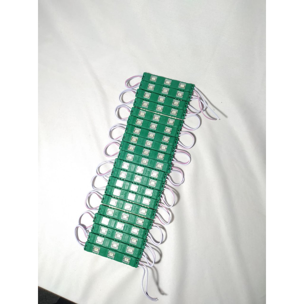 Lampu led modul strip 3 mata besar smd 3030 7520 super bright 3w 12v VOLT- PUTIH
