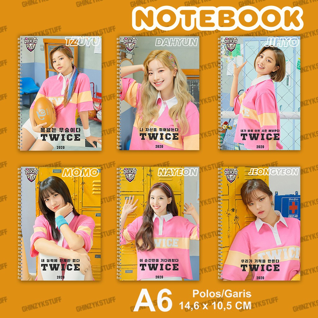 

Notebook B5 (18.2x26cm) TWICE Girlband KPOP 2020 University Rugby Team
