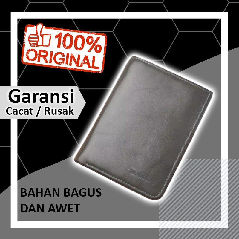 DOMPET LIPAT LEBAR KULIT PRIA KECIL LAKI2 KOREA JAHITAN MINI IMPORT BANYAK SLOT KARTU ORIGINAL A24