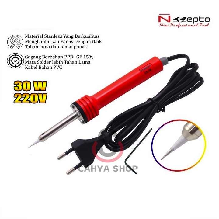 Solder Tangan Solder listrik Solder Iron 30W NEPTO CX-30 30w Original