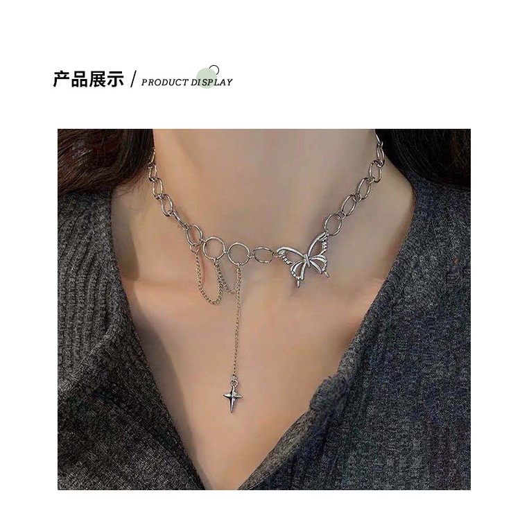 In A kepribadian hollow keluar XINGX kalung kupu-kupu desain gaya dingin kalung Street kesederhanaan