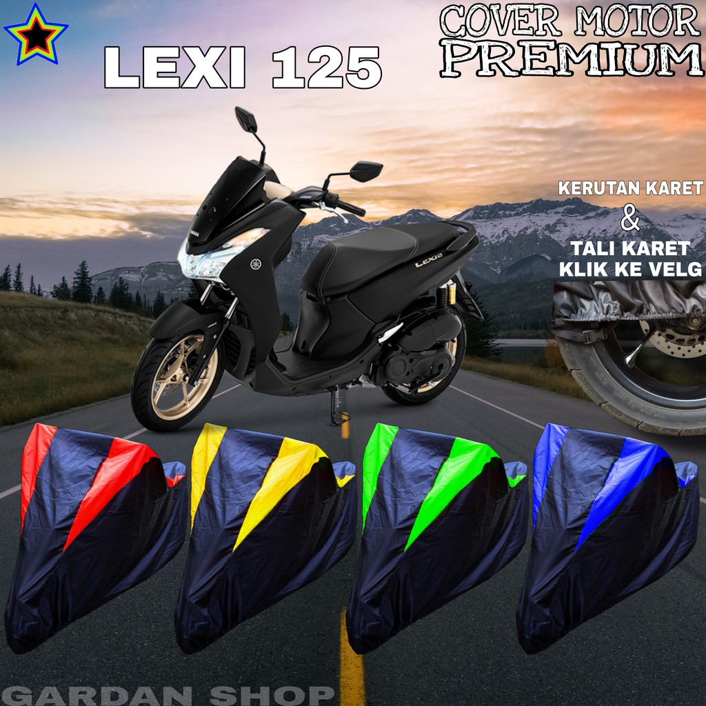 Sarung Motor LEXI 125 Hitam KOMBINASI Body Cover Penutup Lexi PREMIUM