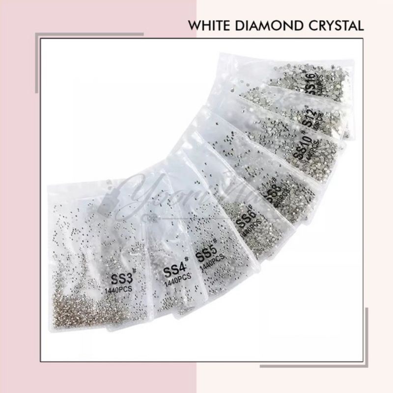 White diamond crystal AB rhinestones clear rhinestone nail art