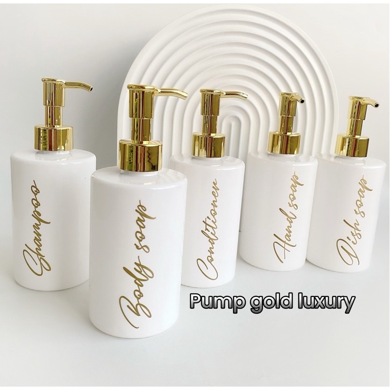 botol putih Exclusive 250ml . aesthetic bottle minimalist refill organizer tempat sabun cair pump estetik