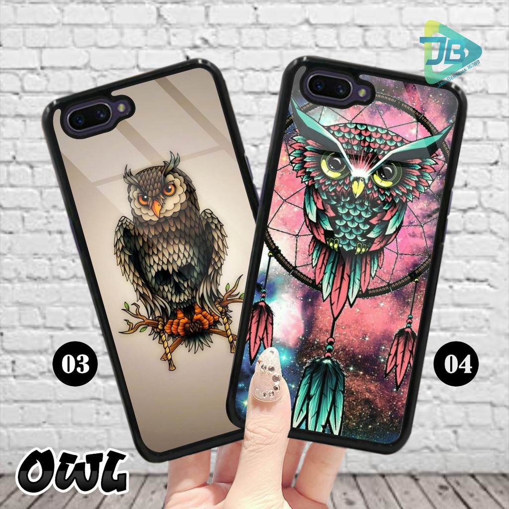 HARDCASE 2D GLOSSY OWL OPPO VIVO XIAOMI SAMSUNG REALME IPHONE ALL TYPE JB4663