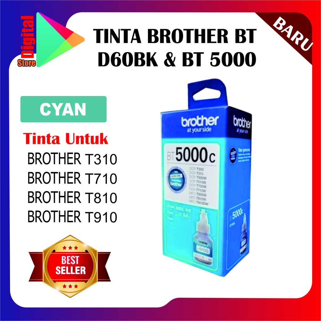 Tinta Brother BT d60bk BT5000 PREMIUM(COMPATIBLE) FOR DCP - T310 , DCP -T510W , DCP-T710W , DCP-T810W