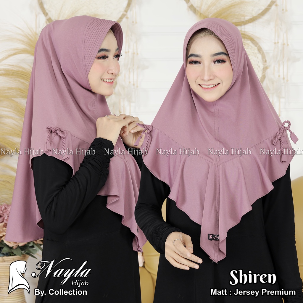 Kerudung Instan Pita Kepang Shireen Jilbab Instan Jersey Super Premium Terbaru Nayla Hija'b