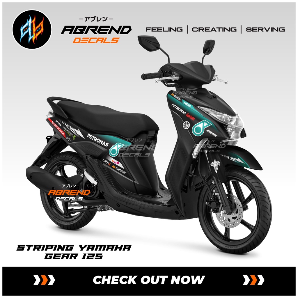 Striping Yamaha Gear 125 Petronas / Stiker Motor List Variasi Yamaha Gear Custom Livery Petronas