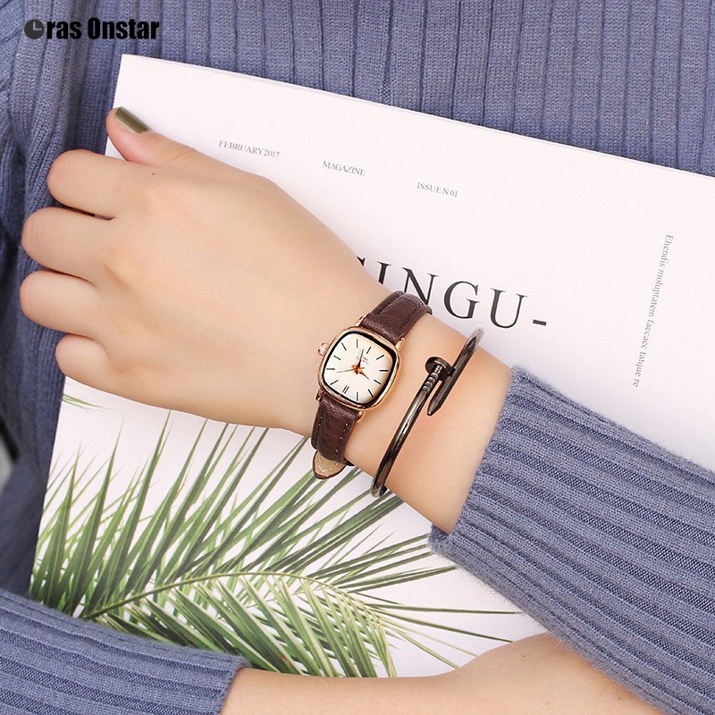 Jam Tangan Wanita Gaya Retro Untuk Bisnis Tahan Air Jam Tangan Couple Ultra-tipis Analog 1pc COD-6