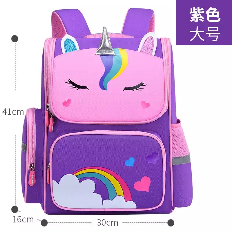 Tas Anak Sekolah Laki laki Simple SD SMP SMA Ransel Backpack Cowok Cewek Remaja Lucu Unicorn