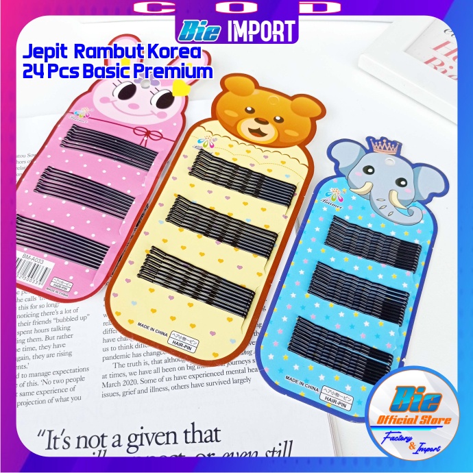 24 Pcs Jepit Lidi Gliter Premium Impor Best Seller