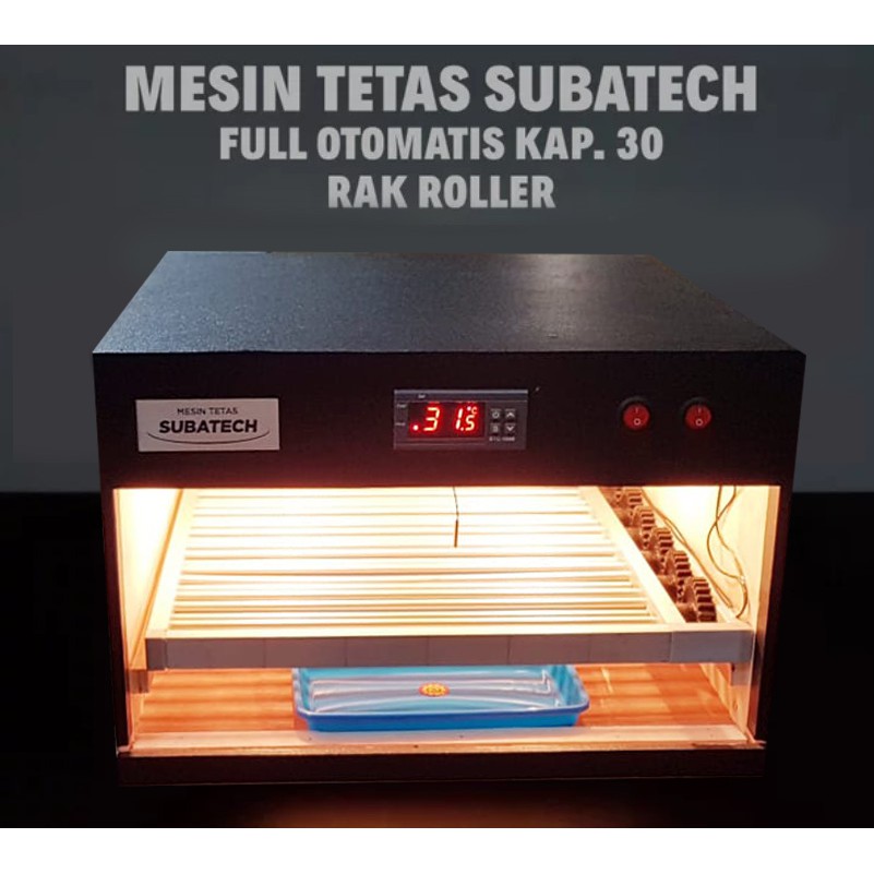 Mesin Tetas Telur Full Otomatis Penetas SUBATECH MTFORR30 MTTU