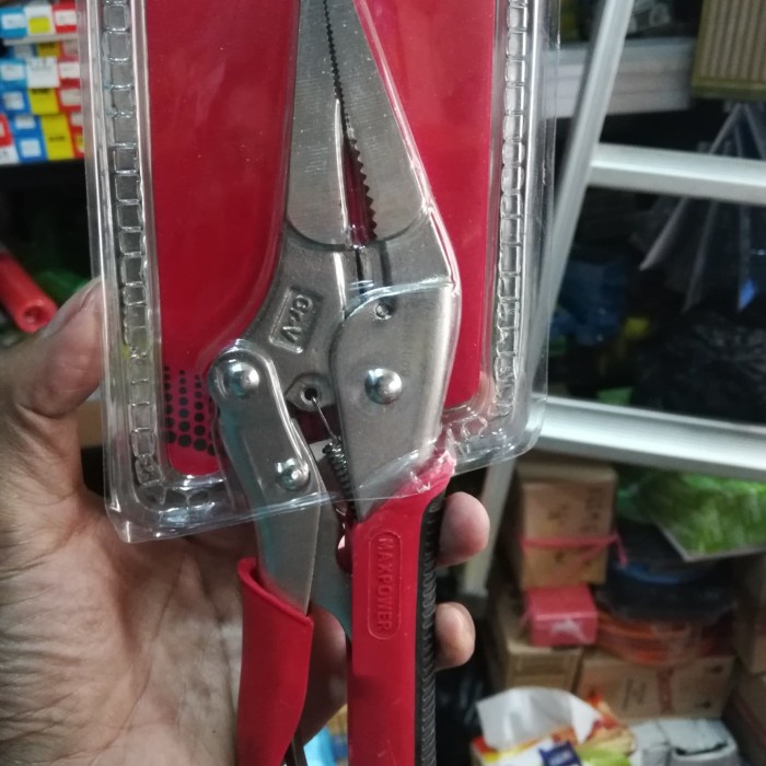 Tang - Tang Buaya Lancip - Vise Grip Long Nose - Maxpower