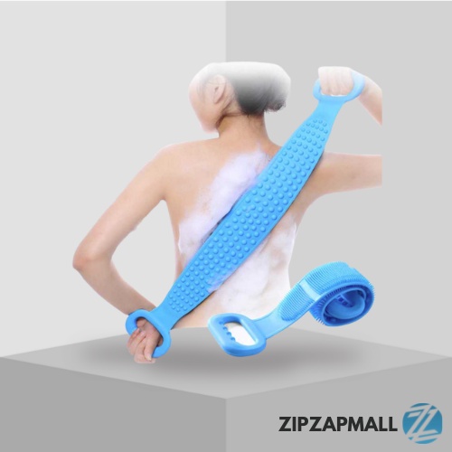 Sikat Mandi Penggosok Punggung / Alat Bantu Mandi Sikat Punggung Silicone Scrub Brush / Sikat Gosok Punggung Mandi Silikon Karet Scrubber 2 Gagang / Spons Mandi gosok Punggung Pembersih Daki / Alat Sikat Mandi Badan Lembut / Alat Gosok badan Murah