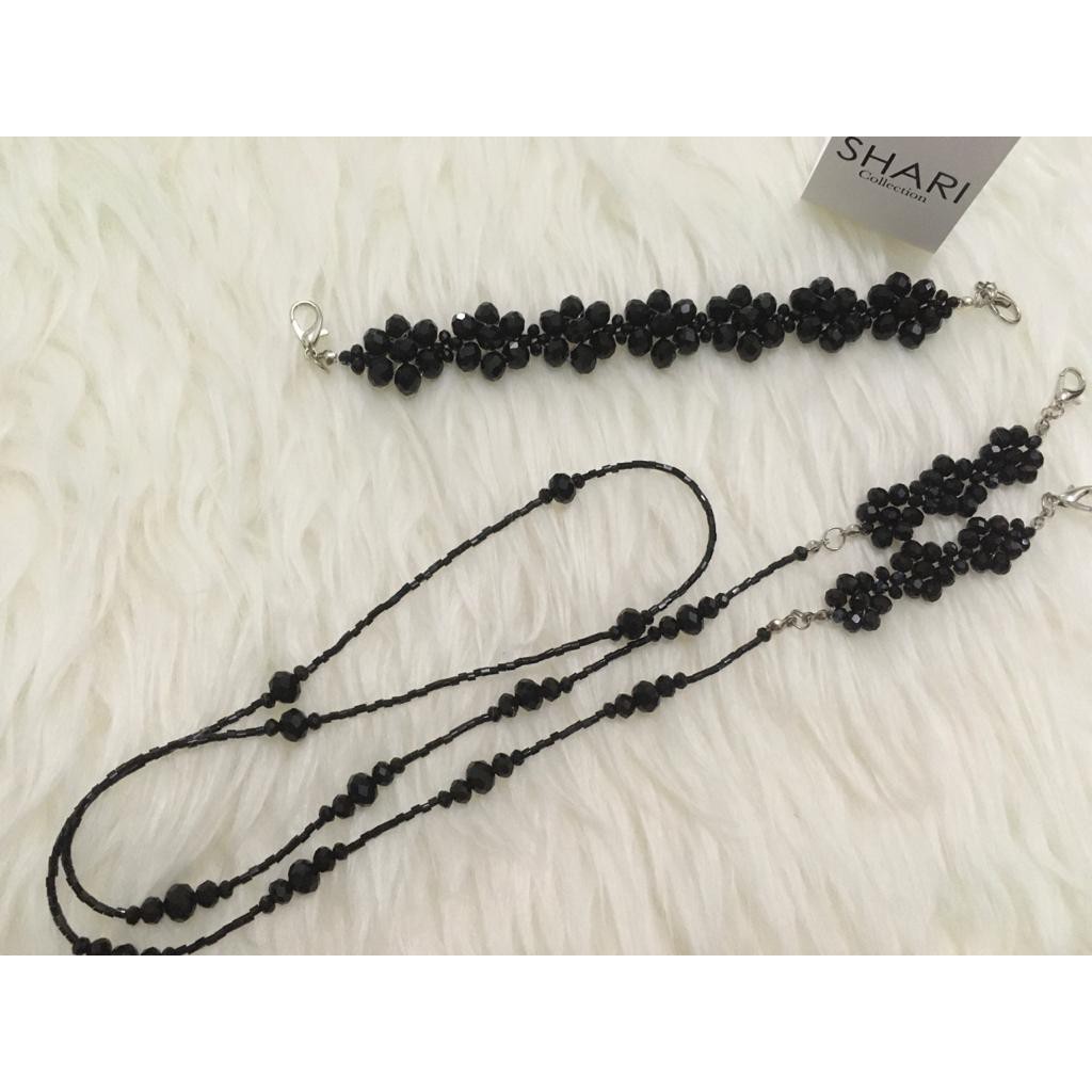 1 Set Tali Masker Hijab Hitam+1SetStrapMaskerHijabHitam