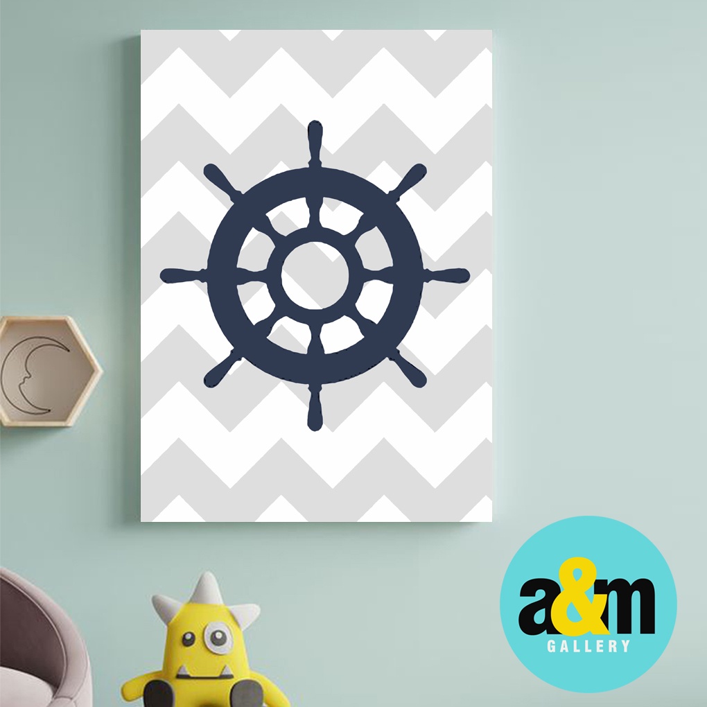 Pajangan Dinding Kamar Anak Tema Bajak Laut (A4) Dekorasi Kamar Bayi Hiasan Dinding Kamar Anak Tema Nautical - A&amp;M