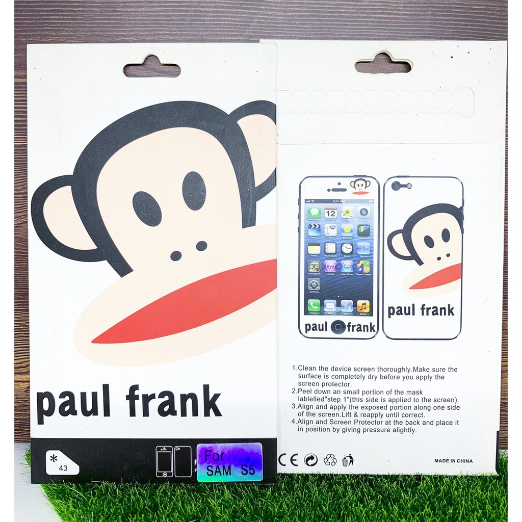 Screen Guard Stiker Pelindung Layar Paul Frank Jerapa Monkey Samsung S5