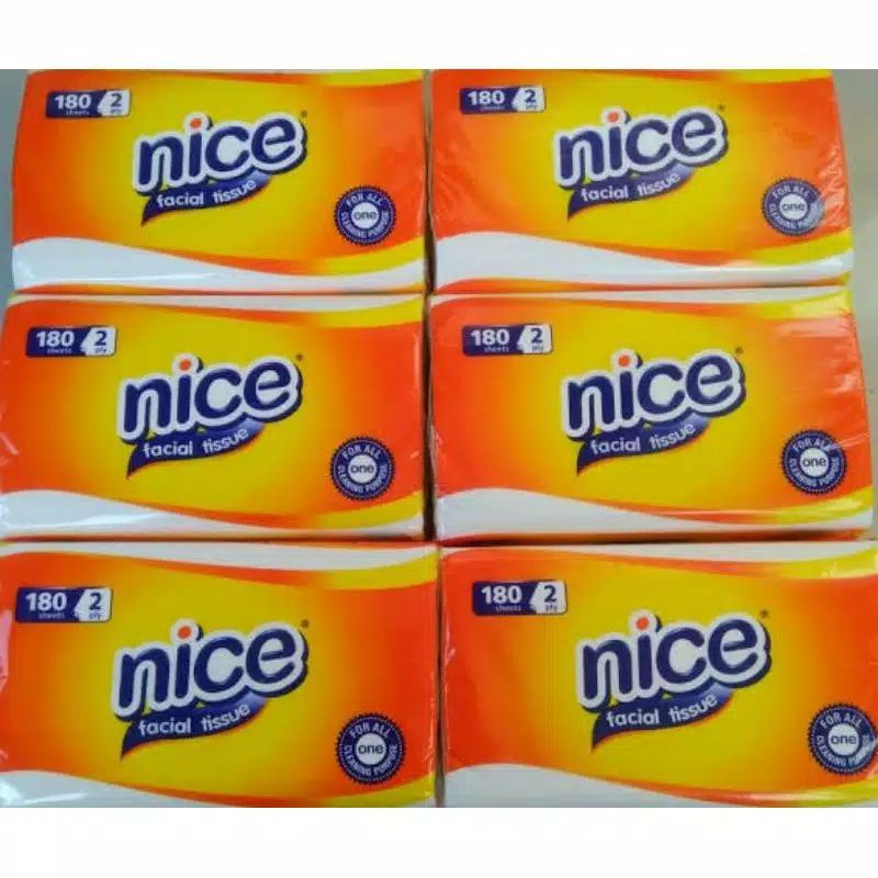 tissue nice 2 ply, tissue facial nice 180 sheet-1