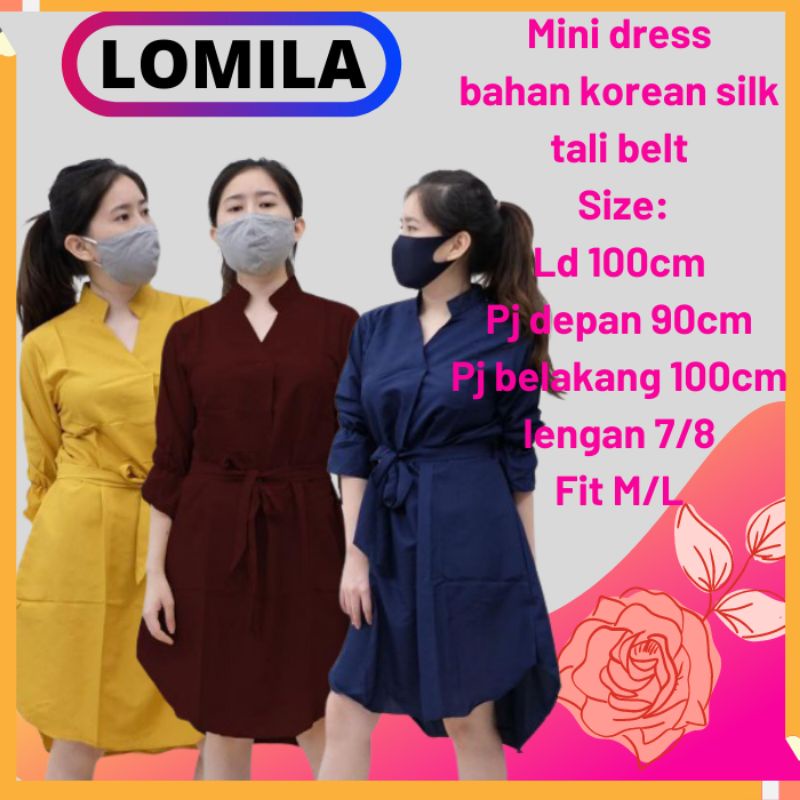 Dress Korean Style Atasan Wanita Pakaian Putih Perempuan Korea Mini Dres Cewek Casual Terbaru