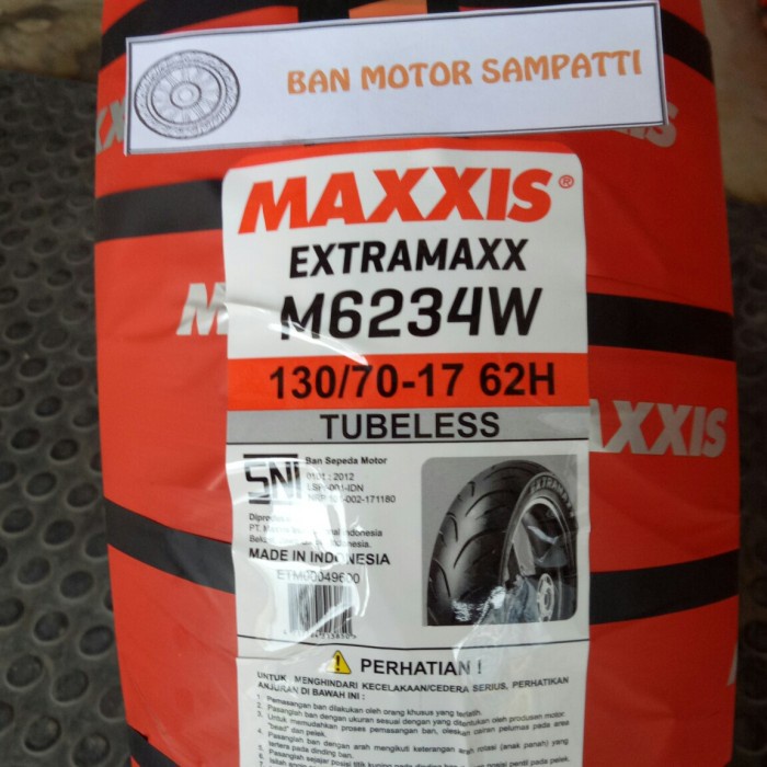 Ban Motor Maxxis Extramaxx Uk. 130/70 Ring 17 Tubeless