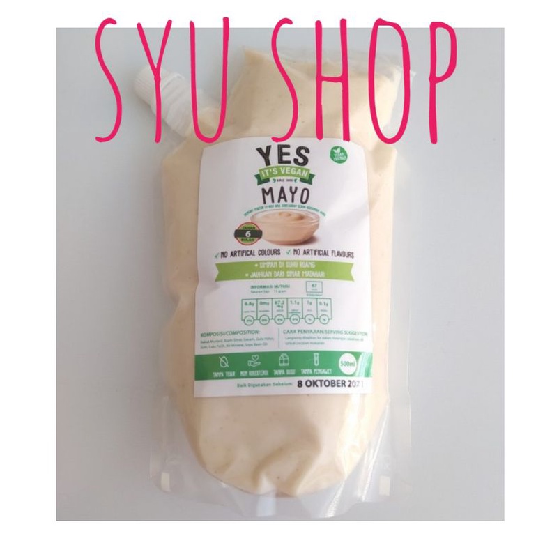 

yes it's its vegan mayones mayonais mayonaise vegetarian tanpa telur eggless 500 gr