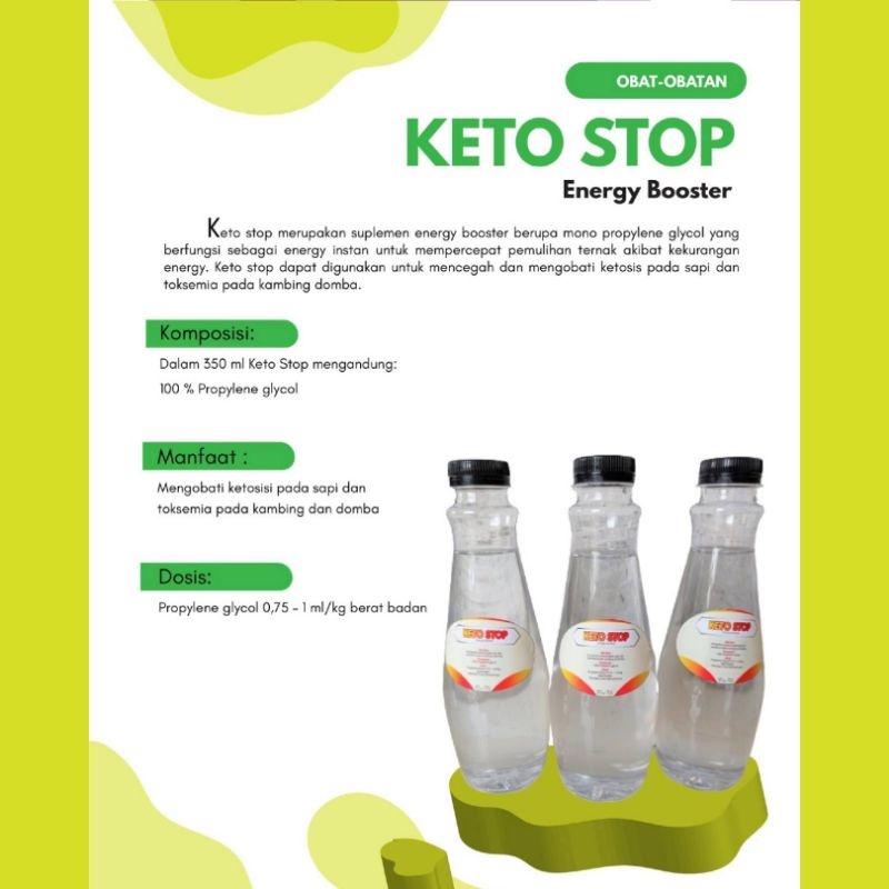 KETO STOP 350 ml | Obat KETOSIS Peningkat Energi Instan pada Ternak Sapi Ambruk | Apoternak