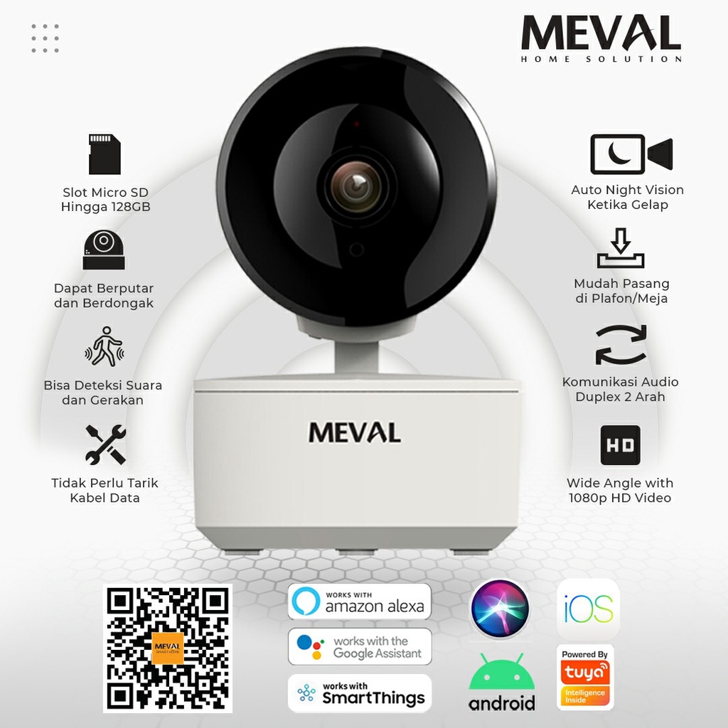 Smart Indoor PTZ IP Camera  - SP1-C01 - MEVAL