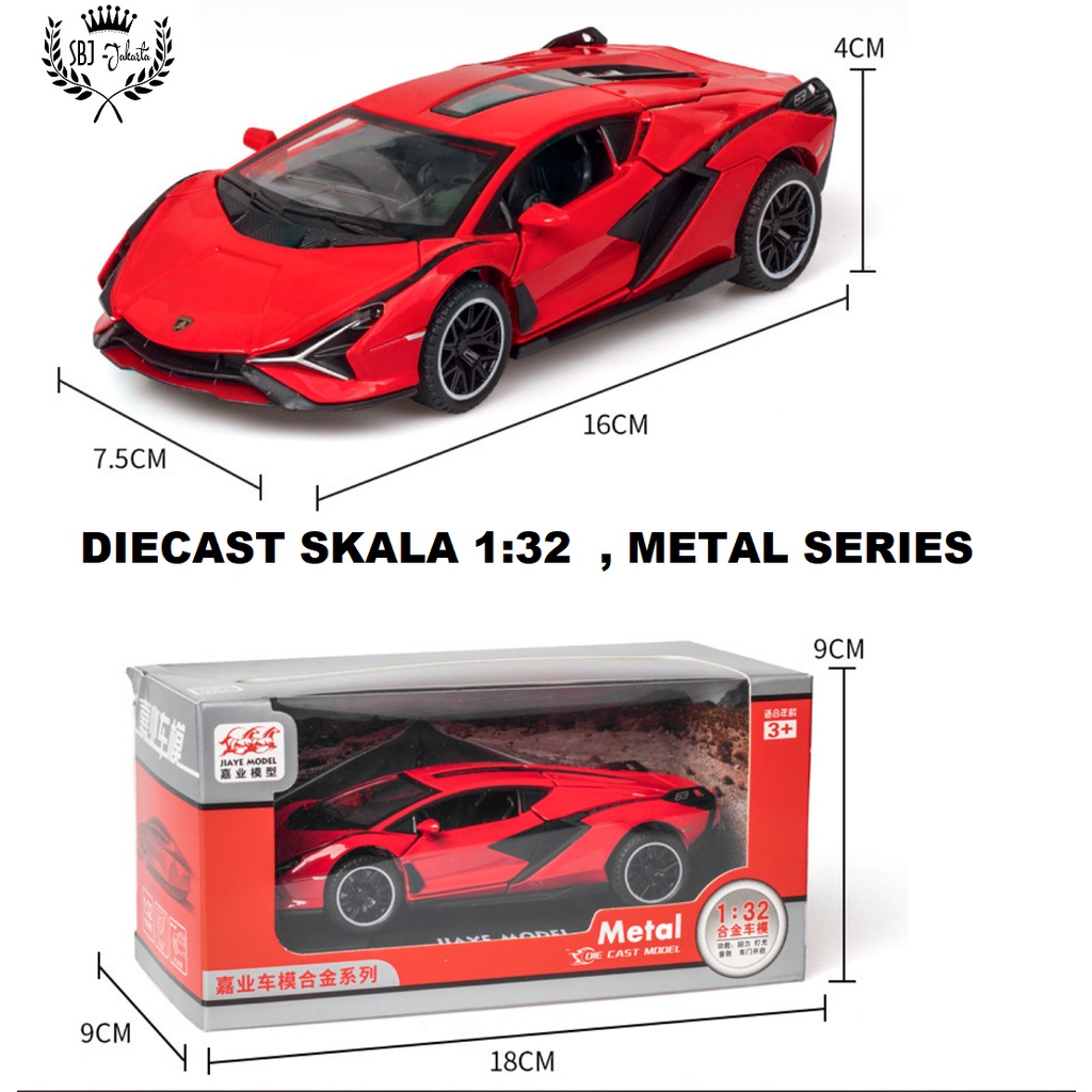 DIECAST Miniatur MOBIL Lamborghini SIAN LIGHTNING DH Skala 1:32