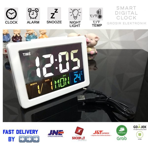 Jam Meja Digital &amp; Weker Keren &amp; Smart Alarm Clock Souvenir GH-2000