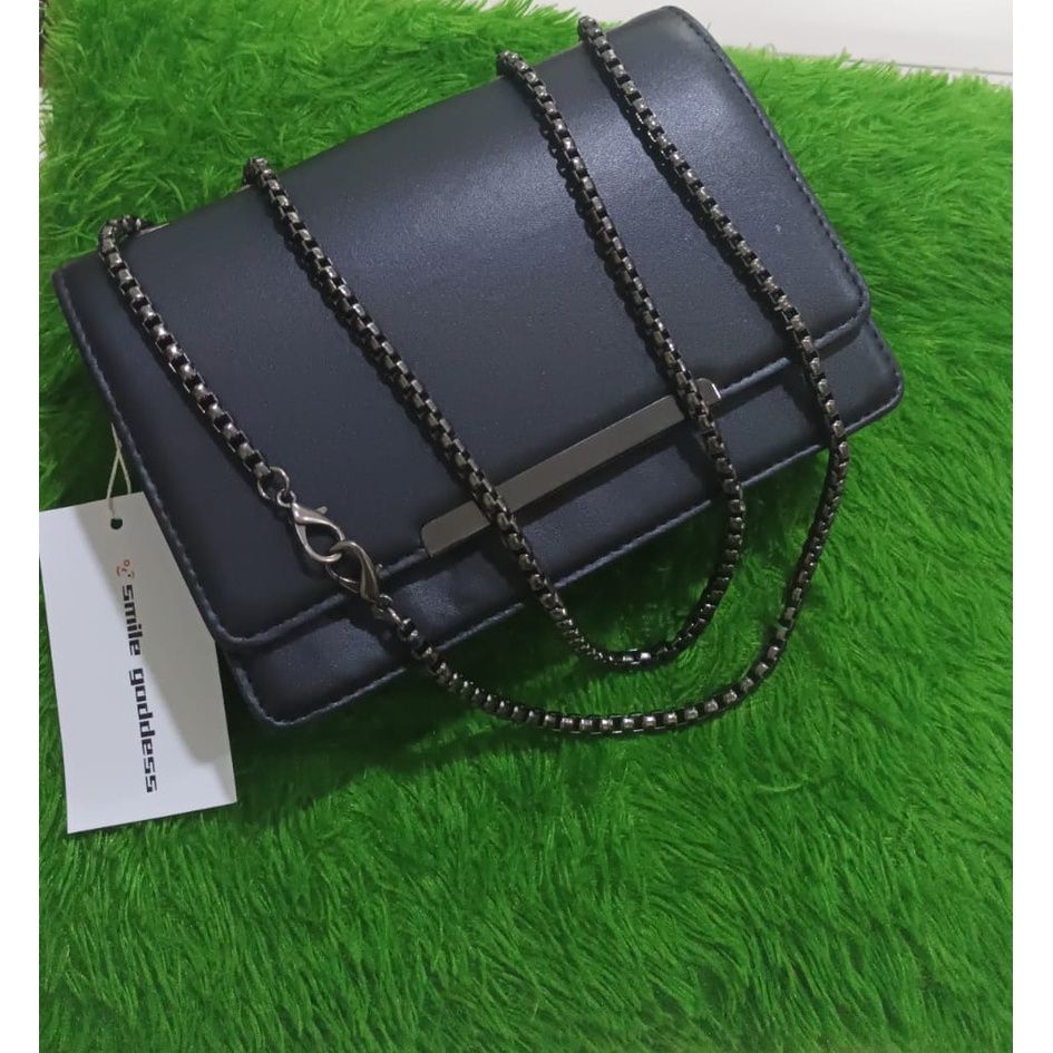 ASIN829-Tas Selempang Wanita Tali Rantai Ulir T400 // Slingbag Import Terbaru