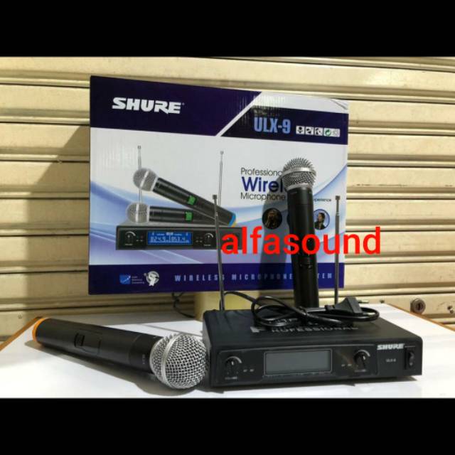 Mic Wireless SHURE ULX 9 hitam microphone ulx9