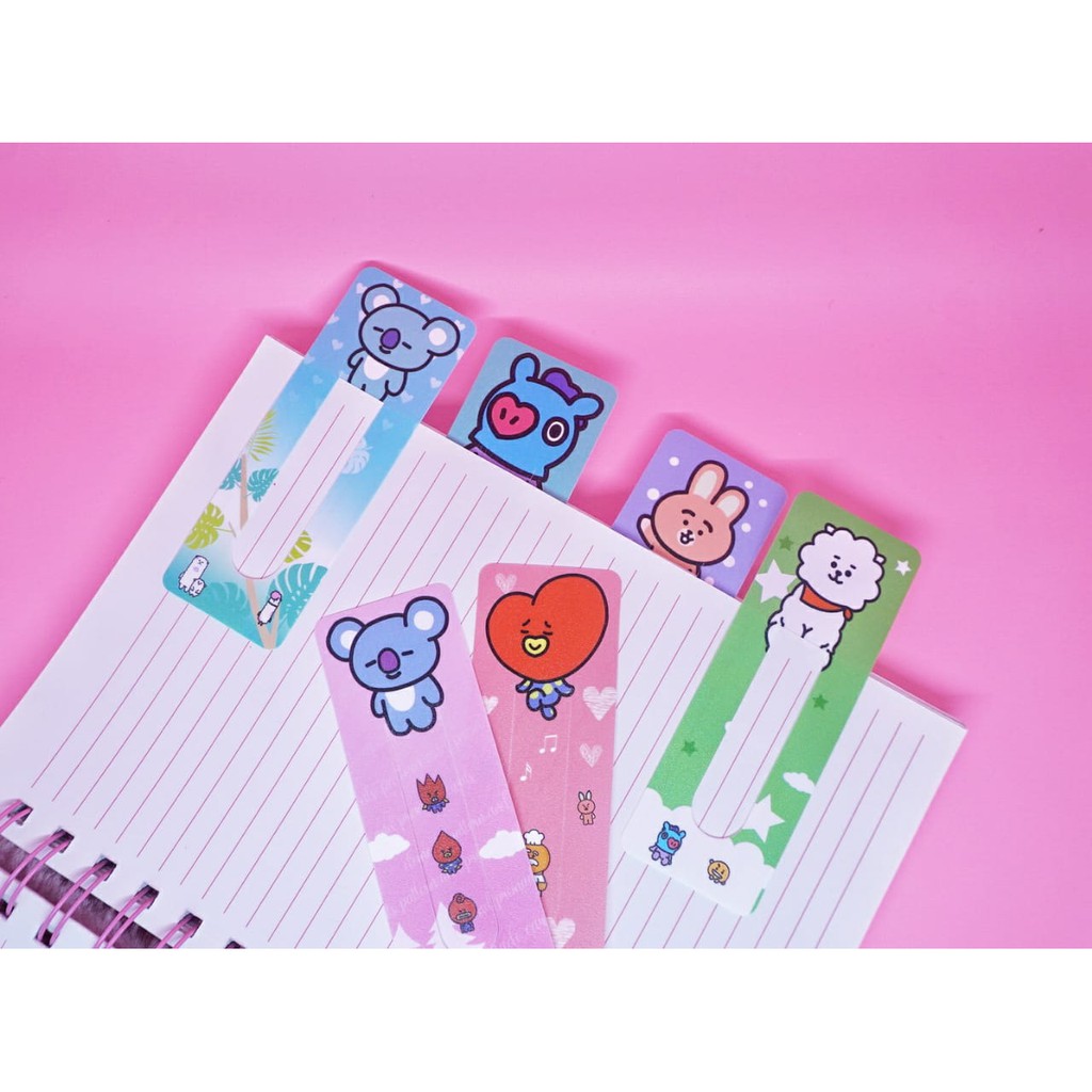 PEMBATAS BUKU BT21 1 SET ISI 15 PIECE BTS BANGTAN BOYS KPOP KOREA ARMY LUCU IMPORT HARGA TERMURAH