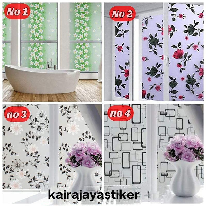 STIKER/KACA FILM/STIKER RUMAH/KACA FILM RUMAH/KACA FILM JENDELA RUMAH/KACA FILM MOTIF BUNGGA