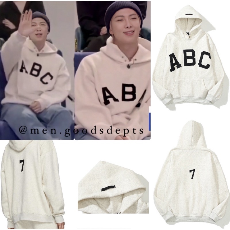 Hoodie Fear of God RM rap monster FOG ESSENTIALS  Jacket ABC sweater bahan tebal jaket bts