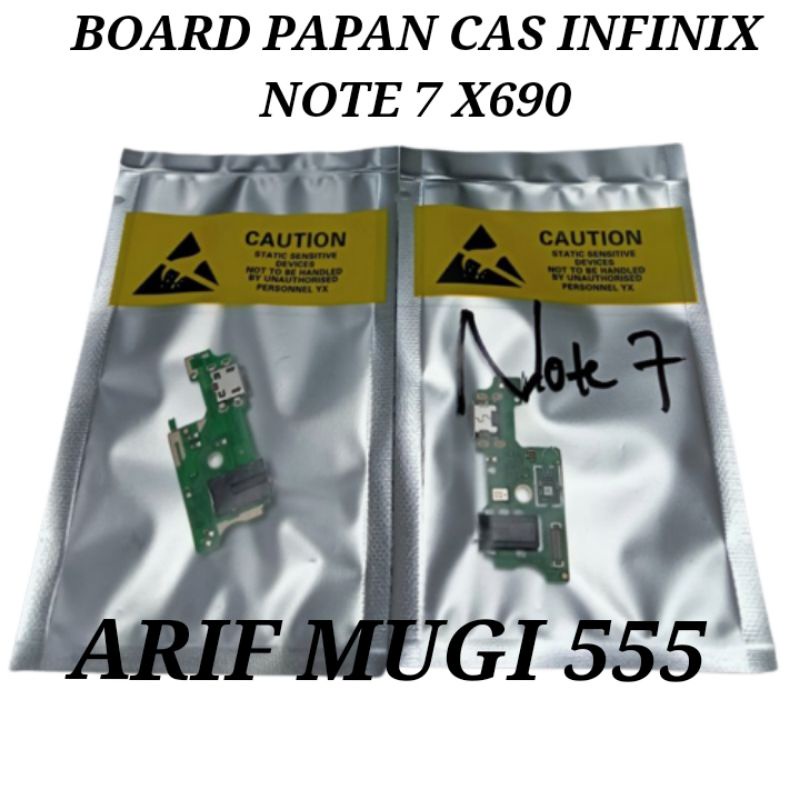 BOARD PAPAN KONEKTOR CONECTOR CHARGER INFINIX NOTE 7 X690 PLUG IN MIC ORIGINAL