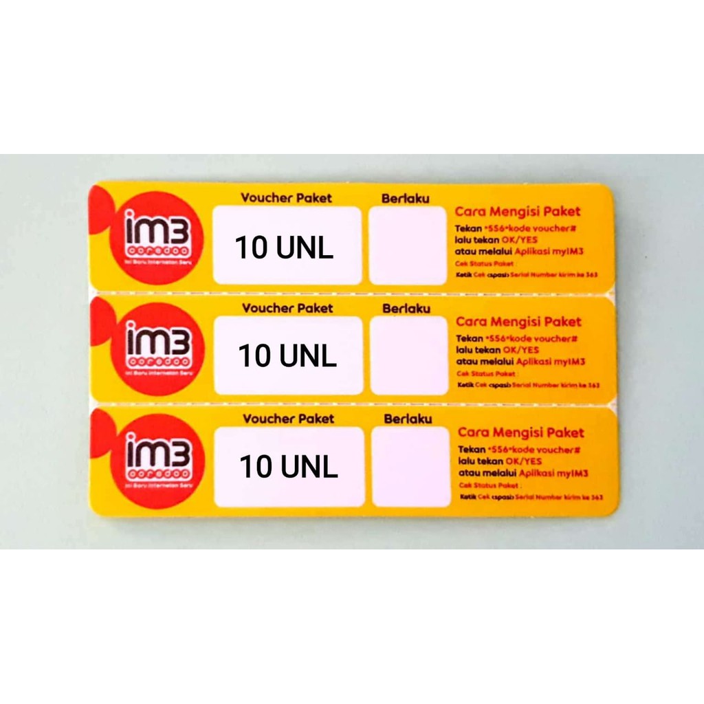 VOUCHER DATA INDOSAT 10 GB UNLIMITED